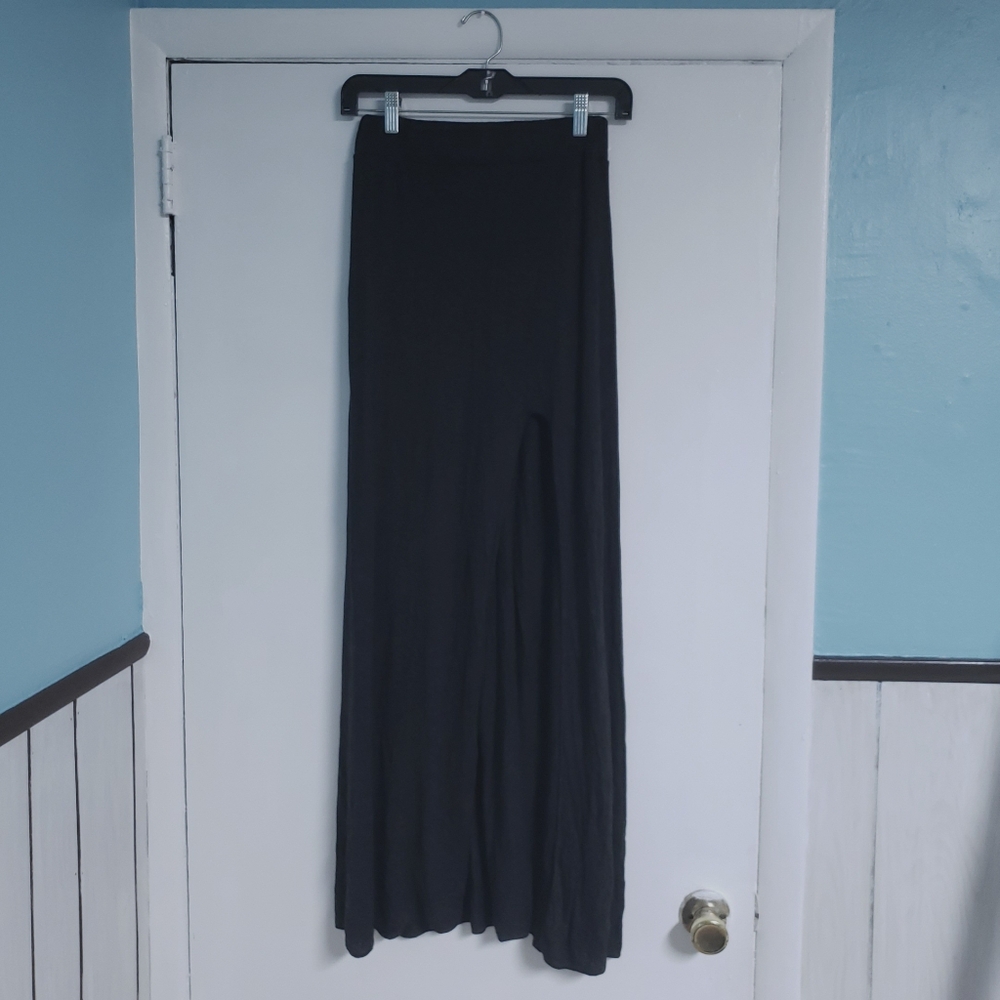 Brandy Melville Black Maxi Skirt with Slit